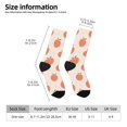 thumbnail image 2 of Fotbe Orange Peach Calcetas Largas con Estampado para Hombre y Mujer – Calcetas de Compresión Transpirables y Elásticas, Viajar y Uso Diario Talla 5-11, 2 of 6