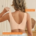 thumbnail image 3 of Wireless Bras for Women Plus Size Push up Sports Bra Seamless Full Coverage Soft Sleep Wirefree Bra Comfort V Neck Bra No Underwire Everyday Bras, Nude, 3 of 9