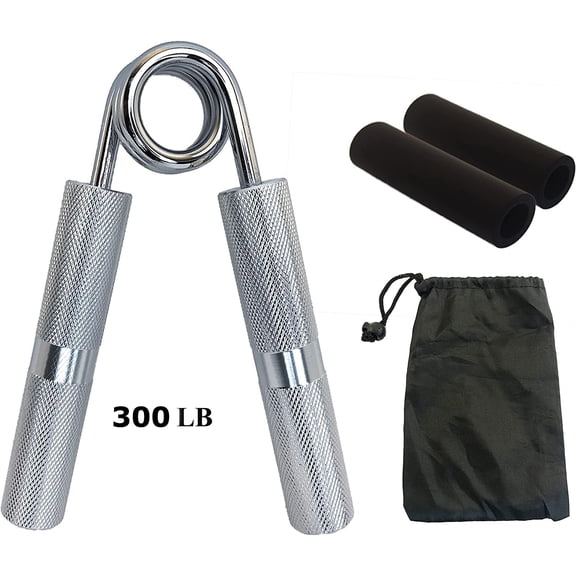 300 LB Heavy Duty Hand Grip Strengthener – Metal Grip Trainer for Forearm, Wrist & Finger Exercise