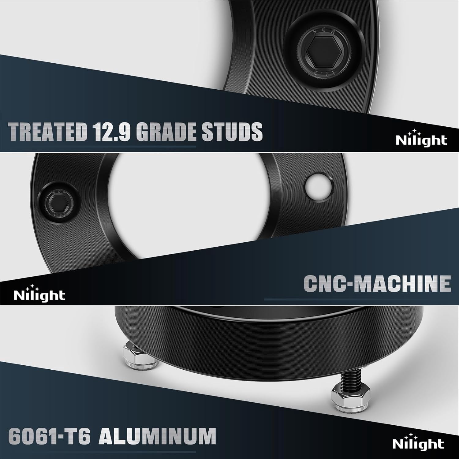 Nilight 2.5" Leveling Kit for 2004-2023 F150 2WD 4WD 2012 2013 2014 2015 2016 2017 2018 2019 2020 2021 2022 2023/2003-2018 Expedition/2005-2008 Lincoln Mark Front Raise Suspension Strut Spacers