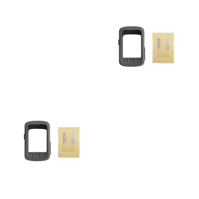 Naiovety Funda protectora para ordenador de bicicleta con película de alta definición, funda de silicona, accesorios a prueba de golpes, Gris 2Conjunto