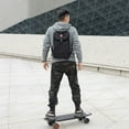 thumbnail image 2 of Double rocker one-shoulder skateboard backpack,Black, 2 of 2