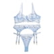 thumbnail image 1 of Gibobby Ropa interior mujer Lencería sexy para mujer, diseño de mujer con juego de lencería sexy(Azul celeste, M), 1 of 5