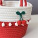 thumbnail image 3 of Firefly hope Bolso de hombro tejido para mujer, bolso de mano y neceser, elegante bolso de playa de verano, 19 x 15 x 19 cm (rojo)., 3 of 5