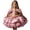 Pink, variant on Girls Satin Mini Princess Dresses Cape Sleeve Neck Ruffle Tiered Gowns for Wedding Birthday Party Evening Ceremony Red 12-13 Years