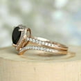 thumbnail image 4 of Silver & Stone Jewels Heart Cubic Zirconia Bridal set Engagement Ring 14K Rose Gold Finish, 4 of 4