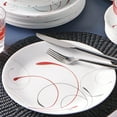 Corelle Splendor, White and Red Round Dinner Plate, 10.25"