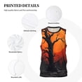 thumbnail image 3 of Honeii Yellow Castle Sunset Tree print basktball shirt for men and women, Unisex basketball jersey for Theme party-XX-Large, 3 of 6