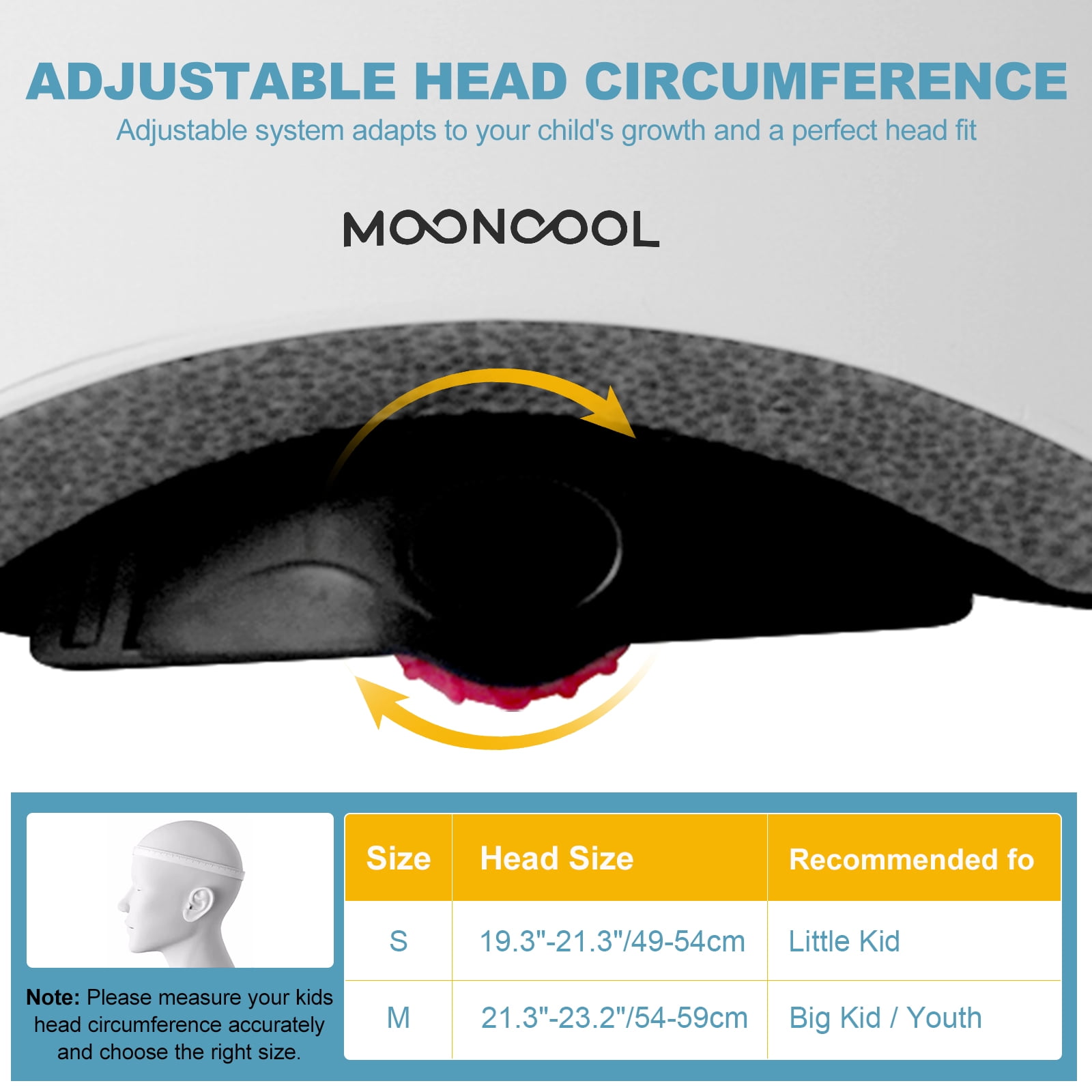 MOONCOOL Bike Helmets Protection Gear Set for 3~14 Years, Bicycle Helmet Knee Pads Elbow Pads Wrist Guards, Adjustable Helmet, Bicycle Scooter Roller Skate