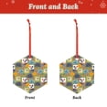 thumbnail image 2 of Cauagu Hawaiian Style Pattern Acrylic Christmas Pendant,1-Pack Christmas Ornaments Xmas Tree Decor Christmas Décor with Ribbon Cute Tree Hanging for Party Favors-Hexagon, 2 of 7