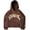 Brown, variant on Women's Y2K Street Oversized Black Hoodie with Gothic Graphic, Roomy Hood & Side Pockets