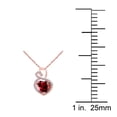 thumbnail image 2 of Women's 4.0 Ct Heart Shape Garnet Pendant in 10k Rose Gold with 18k Gold Plated Over 925 Sterling Silver Box Chain, 2 of 5
