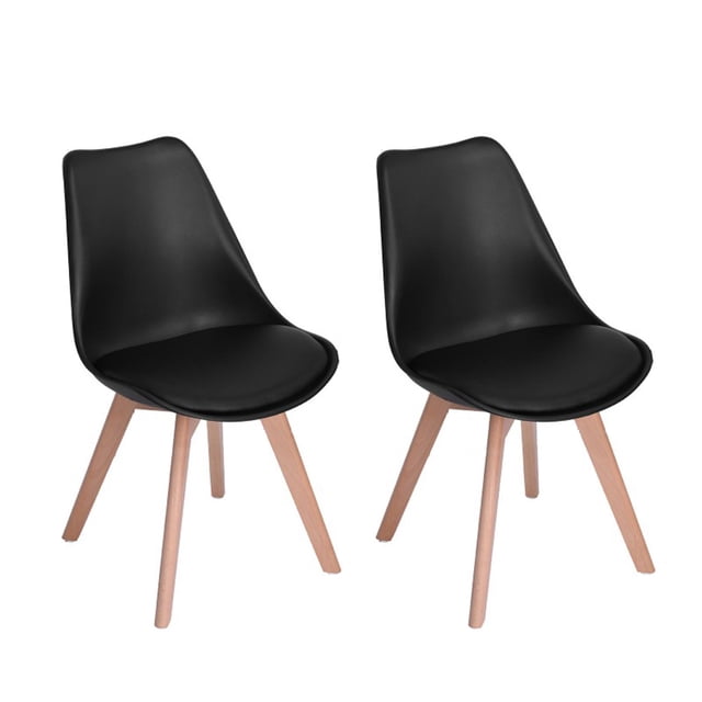 Silla Eames Urban Desing Comedor Frankfurt Moderna Minimalista 2 pz Negra DT-80