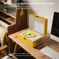 thumbnail image 4 of Reproductor de CD Yintiny de piel recargable con altavoz Bluetooth, 4 of 7