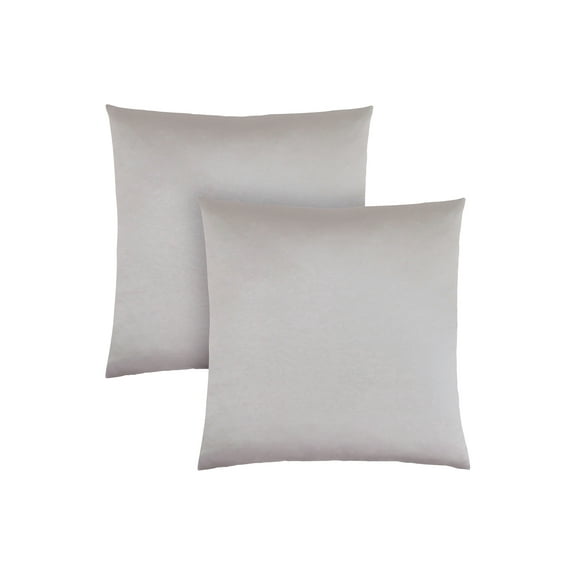 Pillows, Set Of 2, 18 X 18 Square, Insert Included, Decorative Throw, Accent, Sofa, Couch, Bedroom, Grey Hypoallergenic Polyester, Modern