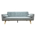 thumbnail image 1 of Ilios Innova | Sofá Cama Marin Gris Convertible 2 Plazas, Textil Resistente, Estilo Nórdico Minimalista con Patas de Madera y 2 Cojines Incluidos, 1 of 9