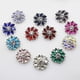 thumbnail image 5 of Botones florales con diamantes de imitación para camisas, ideales para decoración DIY. Incluye botones de cristal con diamantes de imitación, botones decorados a mano, materiales para la, 5 of 8