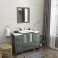 thumbnail image 3 of Vanity Art 84 Inch Double Sink Bathroom Vanity Combo Set 4 Cabinets 2 Shelves 10 Dove-Tailed Drawers Ceramic Top Bathroom Cabinet with Free Mirror VA3030-84B, 3 of 9
