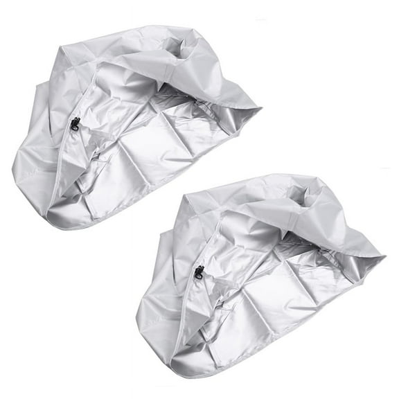 2X 56X61X64cm Boat Seat Cover Dust Waterproof Seat Cover Elastic Closure Outdoor Yacht Ship Lift Rotate Chair Cover,2 x Boat Seat Cover,silver