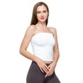 thumbnail image 2 of Kurve Women's Seamless Nylon Strapless Top Bra, White, 2 of 3