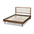 thumbnail image 4 of Baxton Studio Sora Mid-Century Modern Ash Walnut Finished Wood Full Size Platform Bed, 4 of 7