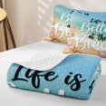 thumbnail image 4 of Erosebridal Watercolor Sea Coral Kids Twin Quilt Set,Ocean Beach Theme Hawaii Summer Holiday Twin Coverlet Set For Girls,2 Pieces, 4 of 7