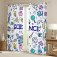 thumbnail image 2 of Homewish Science Theme Curtains Pack of 2 (42x84 Each),Fun Chemistry Curtains Blackout,Colorful Flower Bedroom Curtains For Girl Boy,Breathable Home Decor, 2 of 6