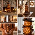 thumbnail image 6 of Halloween Table Decor Vintage Halloween Decor, 2D Wooden Ghost Pumpkin Ghost House Ornament with Mysterious Holiday Charm for Desktop, Dining Table, Cute Halloween Decor, 6 of 6