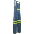 thumbnail image 3 of JuicyTrendz Men’s Hi-Vis Bib Overalls – Heavy Duty Workwear With Reflective Stripes and Adjustable Straps Yellow Light-Blue W36-L30, 3 of 6