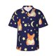 thumbnail image 1 of Balery Corgi Lying With Moons And Stars Camisas hawaianas de manga corta para hombre, camisas playeras de corte holgado, camisas de vacaciones con botones,XX-Large, 1 of 7