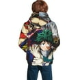 thumbnail image 2 of My Hero Academia Hoodie 3D Print Pullover Hooded Long Sleeve Sweatshirts Tops Blouse with Pocket for Boys Girls Large, 2 of 7