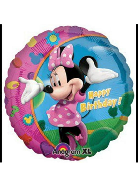Generic Minnie Bows Mickey Mouse Characters Pink Paper Plastic Mylar Balloon
