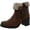 Cognac, variant on Womens Doja Faux Leather Booties
