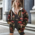thumbnail image 3 of COEQINE Oversized Sweatshirts Women's Fashion Hoodie Cat Spider Web Pumpkin Bat Print Full Zipper Hooded Jacket Long Sleeve Y2K Tops for Women with Pockets Fall Casual Wear, M, 3 of 7