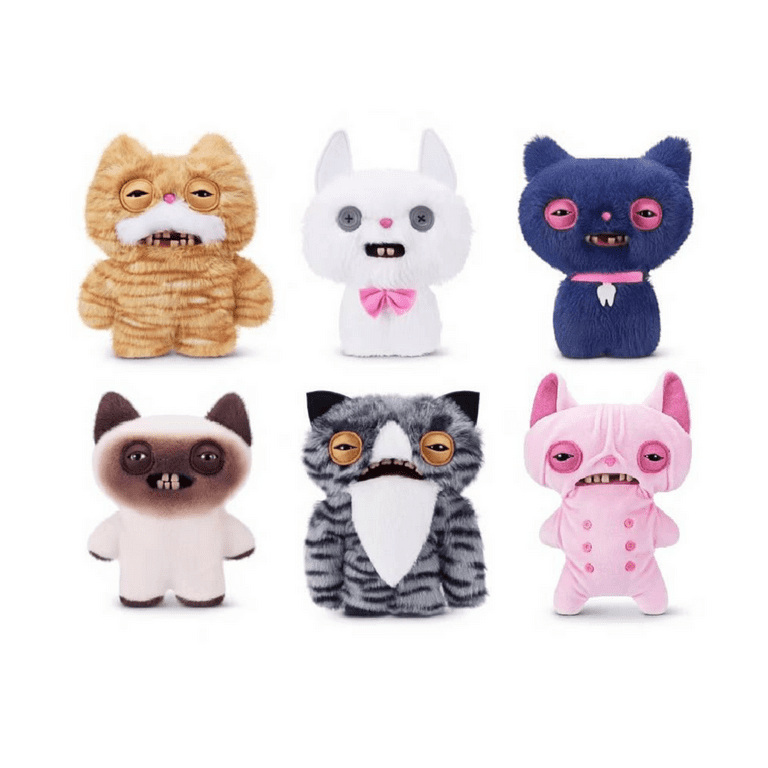 日本未発売　海外正規品　FUGGLER ALLEY Cats ネコ ZURU Fugglers Alley Cats White Cheezee Plush, 9'', Human-Like