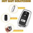 thumbnail image 2 of Key Fob Cover Compatible with Toyota Camry 4Runner RAV4 Tundra Tacoma Corolla Grand Highlander 2025-2026 3/4 Button TPU Keychain Case Holder Protector,Silver, 2 of 4