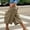 #Khaki, variant on DPTALR Women's Summer Solid Casual High-Waisted H-Line Cargo Capris Regular Pockets,Stitching Detail,Green,Size L