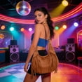 thumbnail image 7 of Tassel Faux Leather Handbag Large Capacity Top Handles Shoulder Bag 3In1 Convertible Satchel With Removable Crossbody Strap Soft Textured Purse For Women Everyday Work Travel Use, 7 of 7