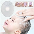 thumbnail image 2 of Cradle Cap Brush, Reusable Silicone Massage Brush, Soft Silicone Scrubbers Exfoliator Brush, Shampoo Scalp Scrubber for Hair Care and Body Care Exfoliate And Massage,Clear, 2 of 2