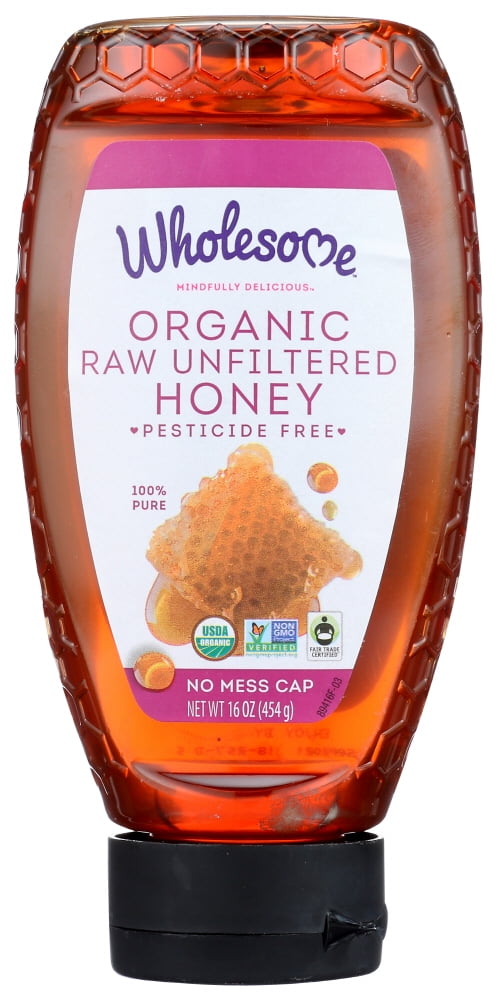 Wholesome! Honey, Organic Raw & Unfiltered, 16 Oz