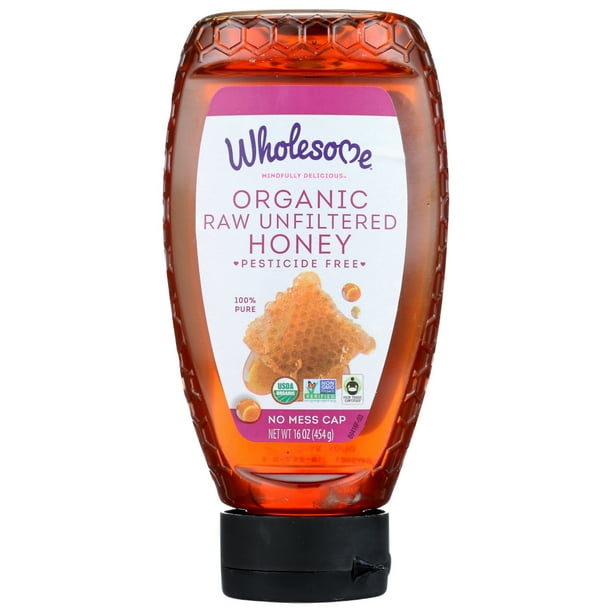 Wholesome! Honey, Organic Raw & Unfiltered, 16 Oz
