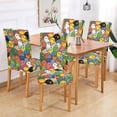 thumbnail image 2 of Yayeee 4 Pack Dining Chair Covers Stretch Parson Chairs Slipcovers Seat Protector, Cartoon Birds Pattern, 2 of 6