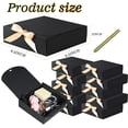 thumbnail image 3 of Gift Boxes, Black Square with Metal Pen for Candy, Chocolate, Wedding, Birthday, 3 of 4