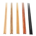 thumbnail image 1 of 5 Pcs Baguettes en Bois, Multicolores Réutilisables Faites à la Main avec Boîte Cadeau pour Dîner Asiatique, 1 of 8