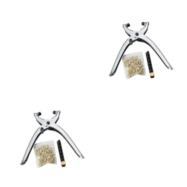Wweixi Carbon Steel Long-lasting Eyelet Pliers - Rust-resistant And Multipurpose Hole Punch Rivet Pliers 2Set