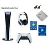 TEC Sony PlayStation_PS5 Gaming Console (Digital Edition) Bundle w PlayStation Pulse 3D Wireless Headset, PlayStation Plus 12-Month, PlayStation Now: 1 Month Subscription