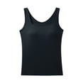 thumbnail image 2 of HaoXianJian Racerback V-Neck Longline Sports Bras for Women Basic Sleeveless Yoga Crop Camisoles Top Padded Workout Crop Tank Top with Built in Bra, 2 of 3