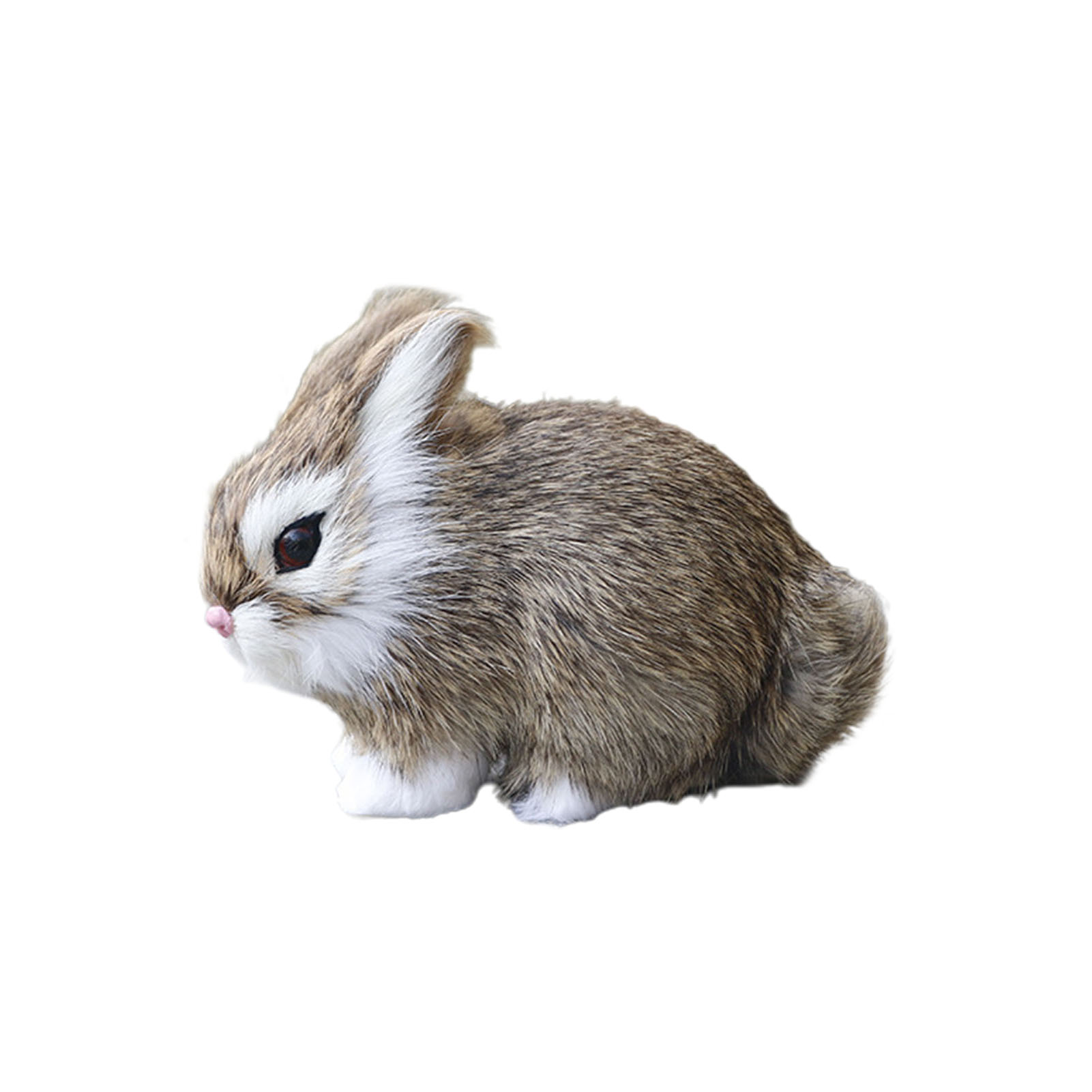 Cute Rabbit 4910 LIWEN Bunny Figurine - 3D Eyes - Faux Rabbit Fur - Cute Animal Craft ...