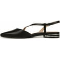 thumbnail image 2 of Naturalizer Womens Hawaii Pointed Toe Slingback Flats Black Leather 7M, 2 of 5