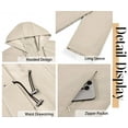 thumbnail image 5 of Fantaslook Fall Jackets for Women Hooded Windbreaker Water-Resistant Long Coat Outdoor Trench Coat with pockets, 5 of 8